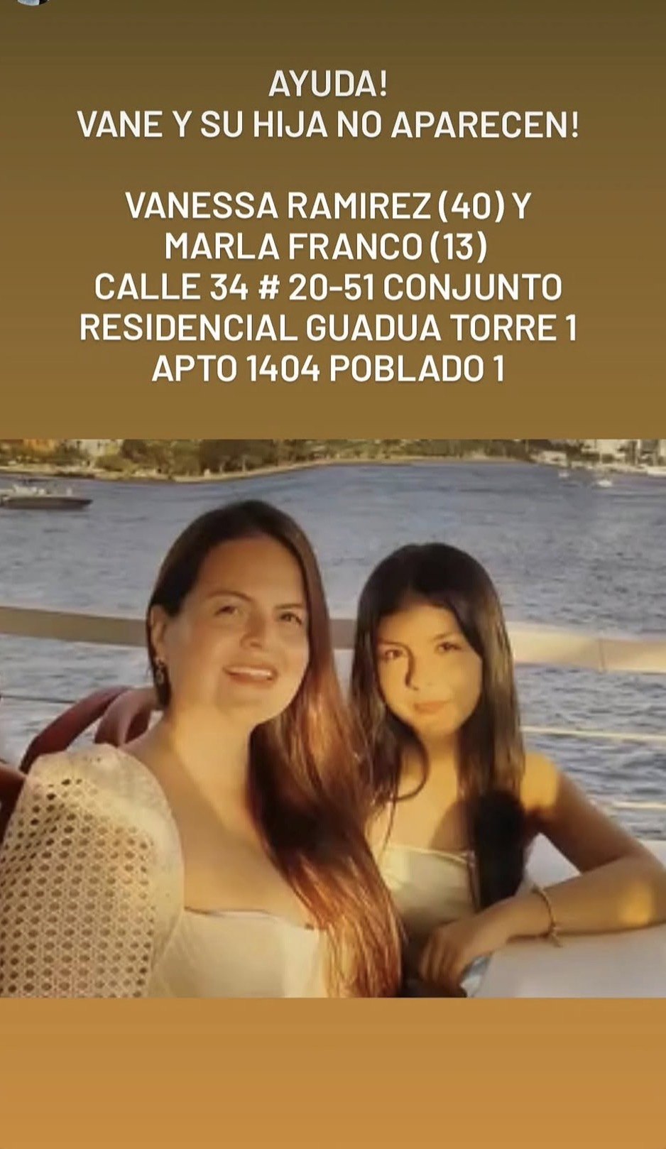 Foto de Vanessa Ramírez y su hija Marla Franco Ramírez