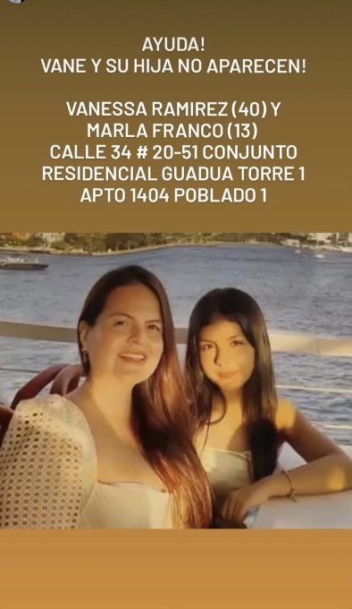 Foto de Vanessa Ramírez y su hija Marla Franco Ramírez