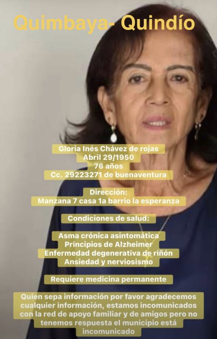 Foto de Gloria ines Chávez de rojas