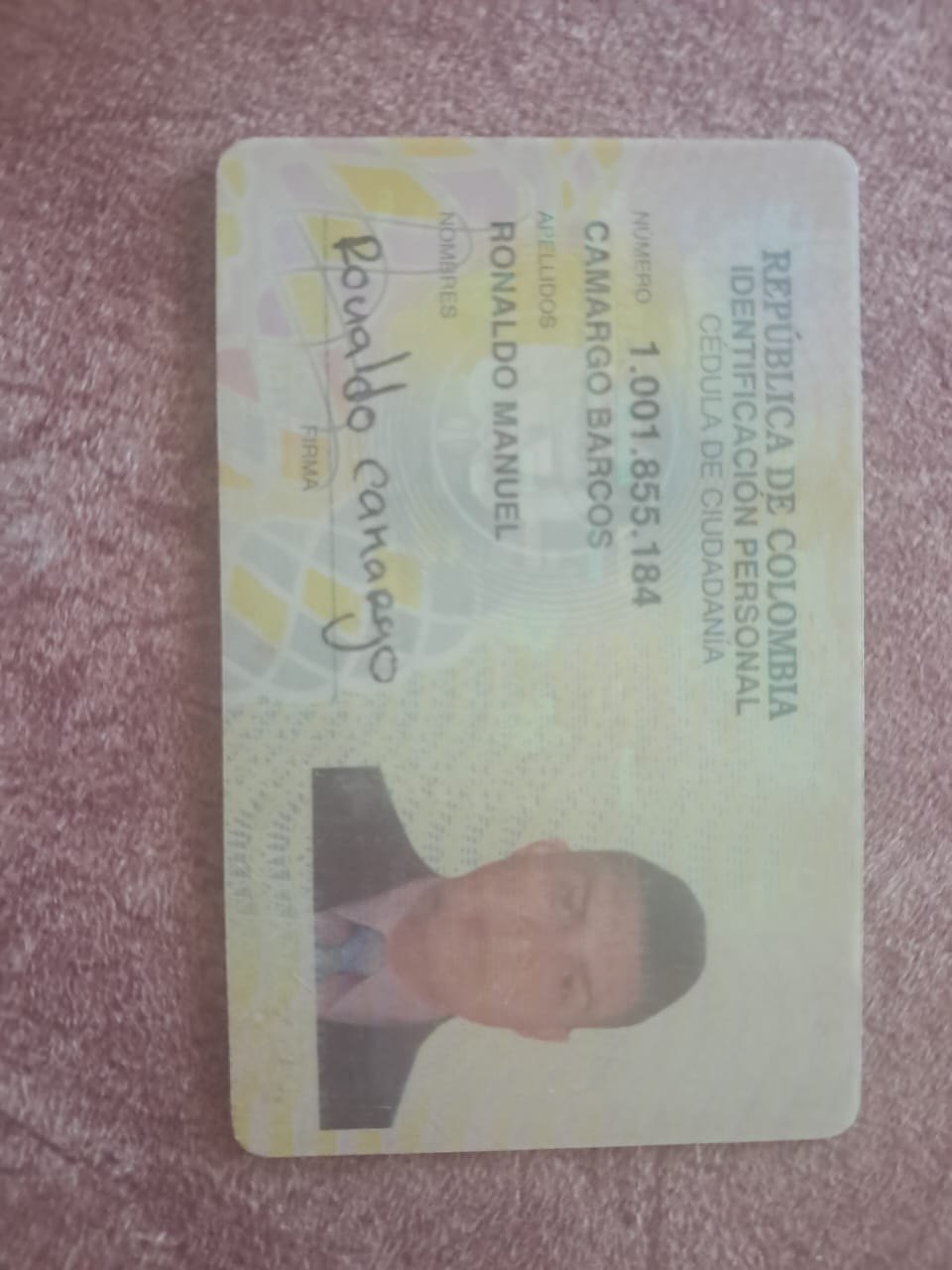 Foto de ronaldo manuel camargo barcos