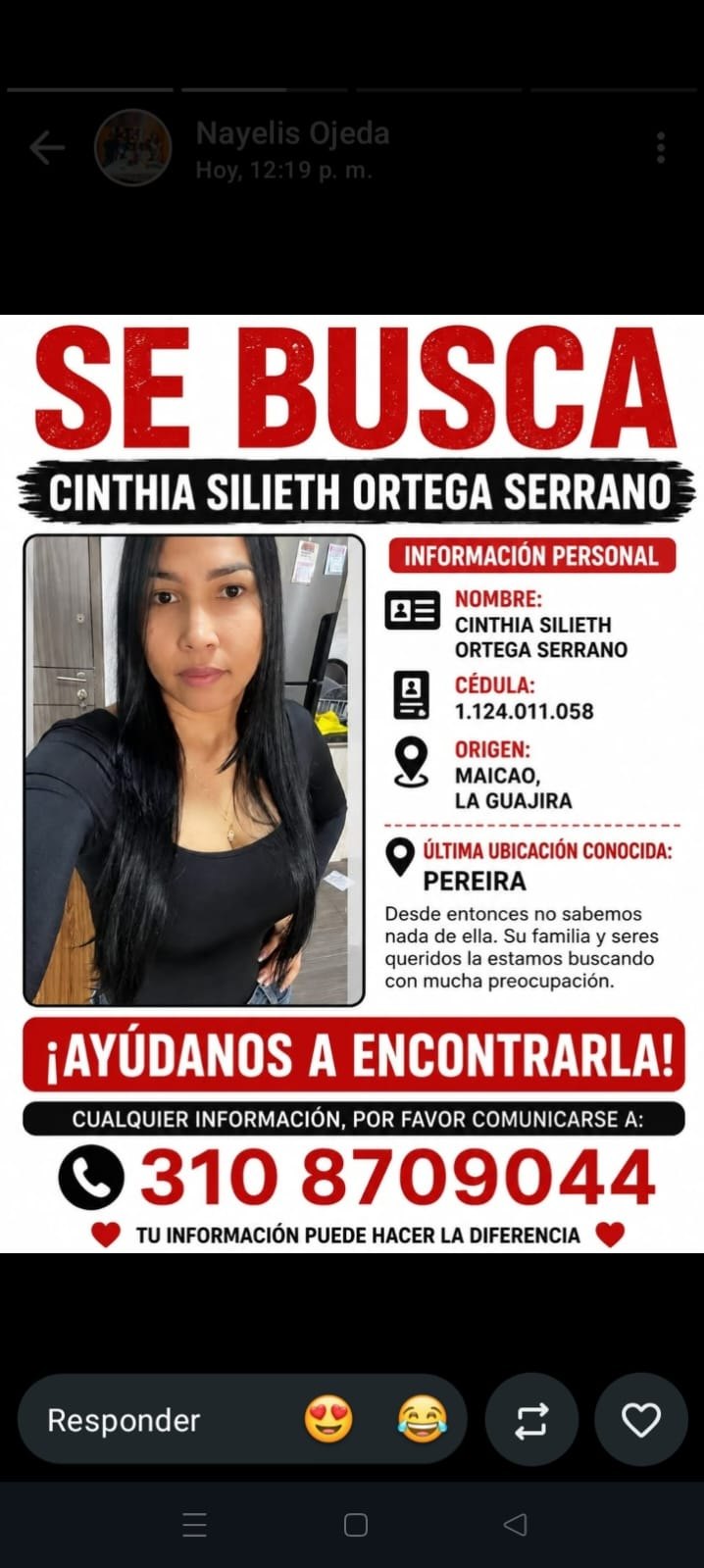Foto de cinthia silieth ortega serrano