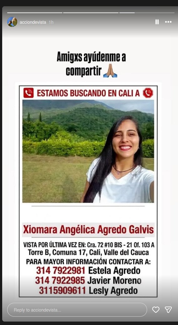 Foto de Xiomara Angélica Agredo Galvez