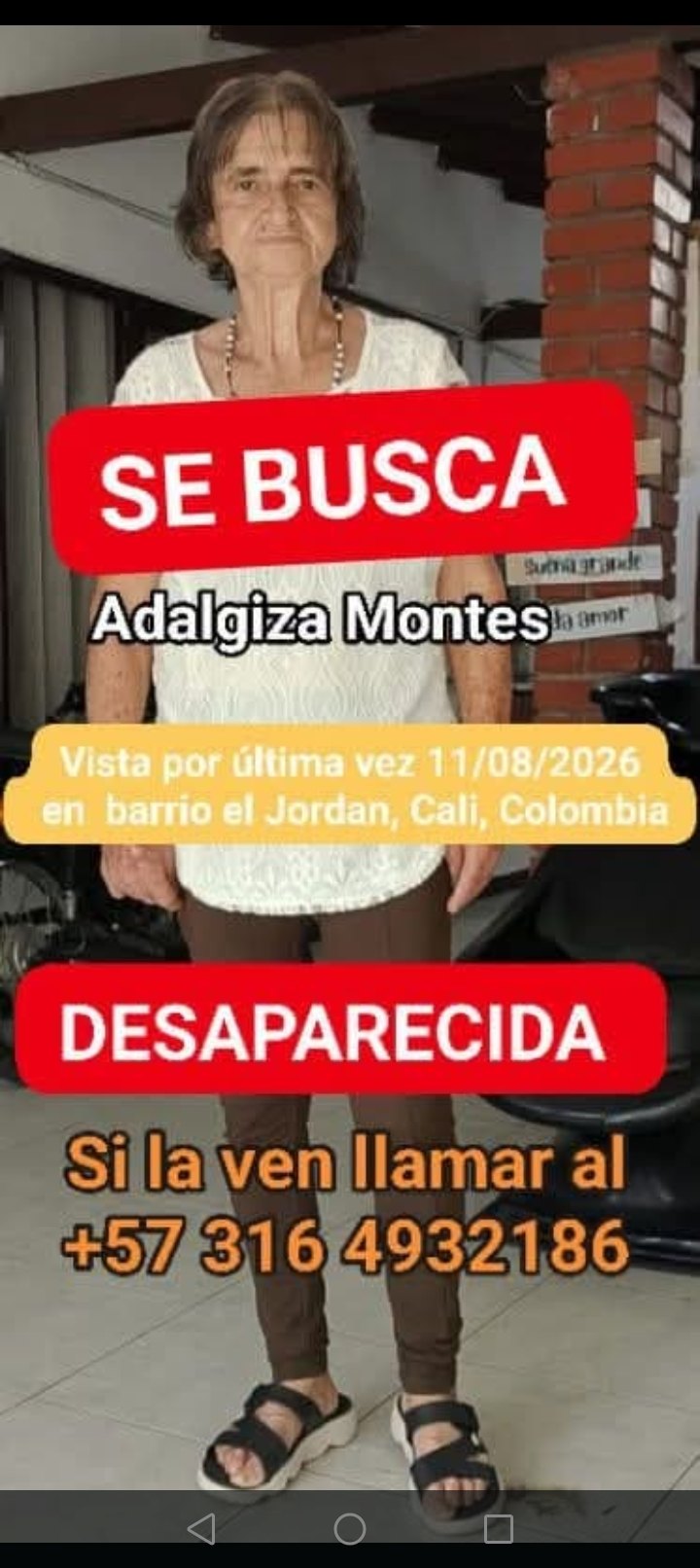 Foto de Adalgiza Montes de castaño