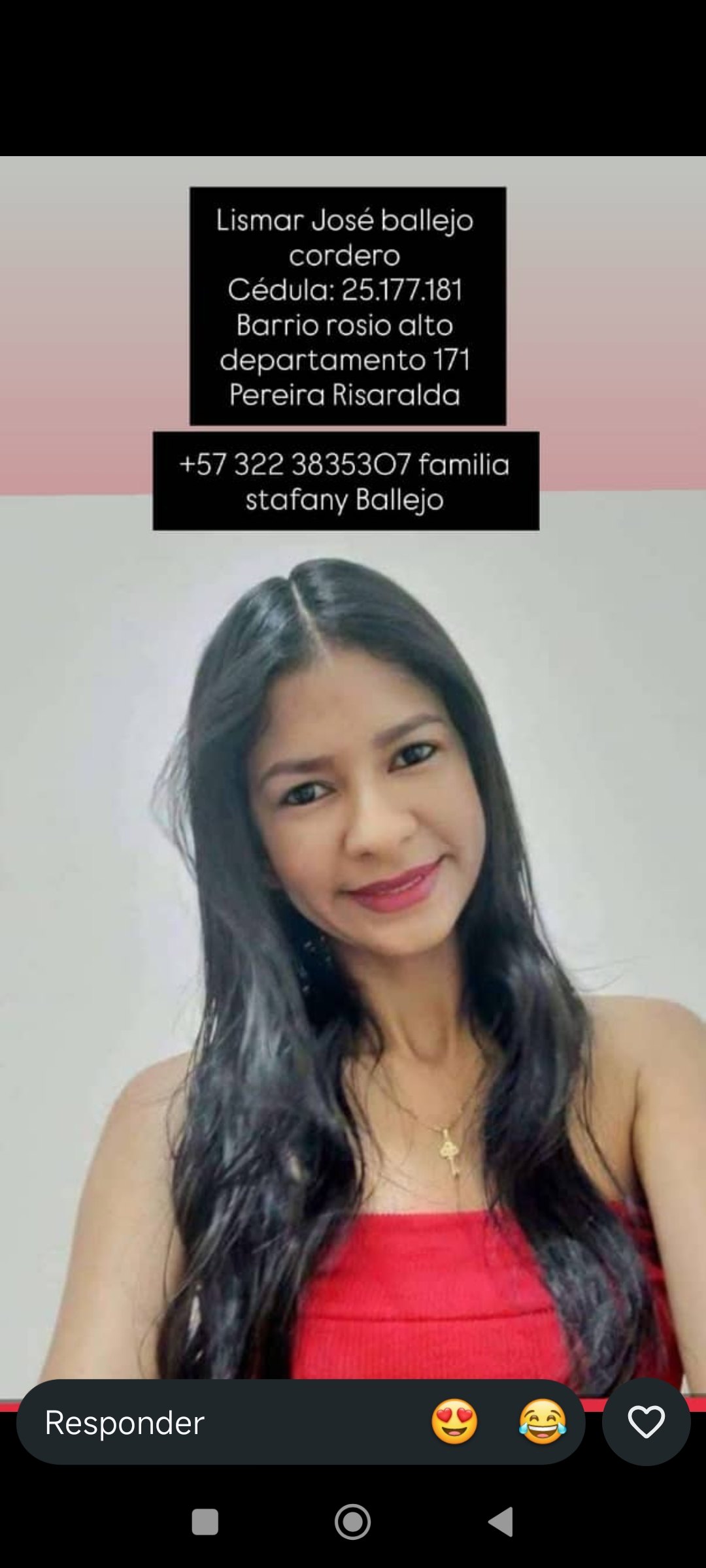 Foto de Lismar José Ballejo Cordero