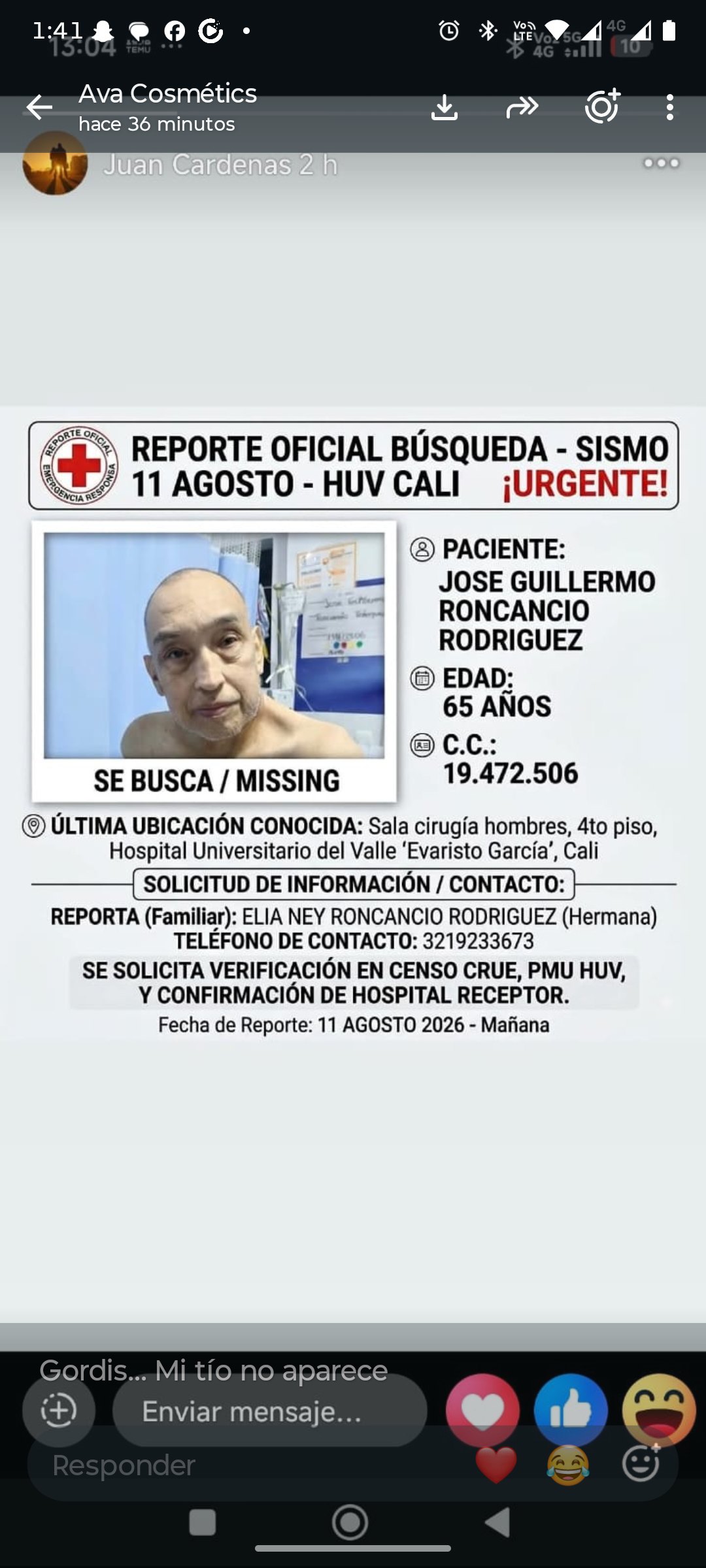 Foto de José Guillermo Roncancio Rodríguez