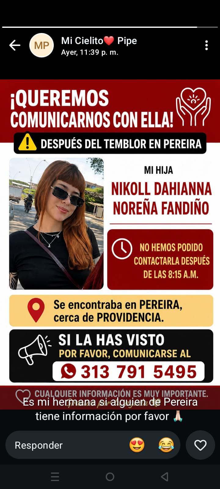 Foto de Nikol Dayana Noreña fandiño