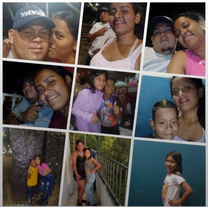Foto de Eila Azuaje (Mamá) 27años y Carlos gonzales 33 años Nazareth Moreno(12años) Eduard Rivero 6 años