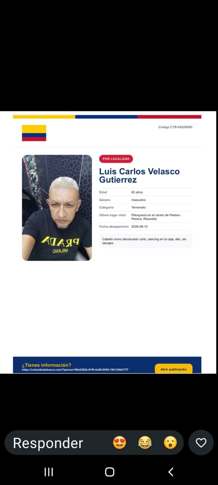 Foto de Luis Carlos Velasco Gutiérrez