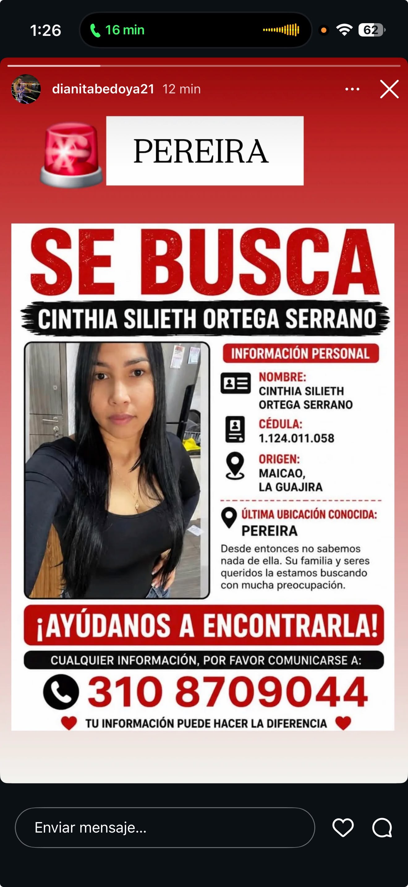 Foto de Cintia silieth Ortega serrano