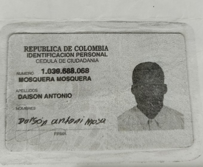 Foto de Daison Antonio Mosquera Mosquera