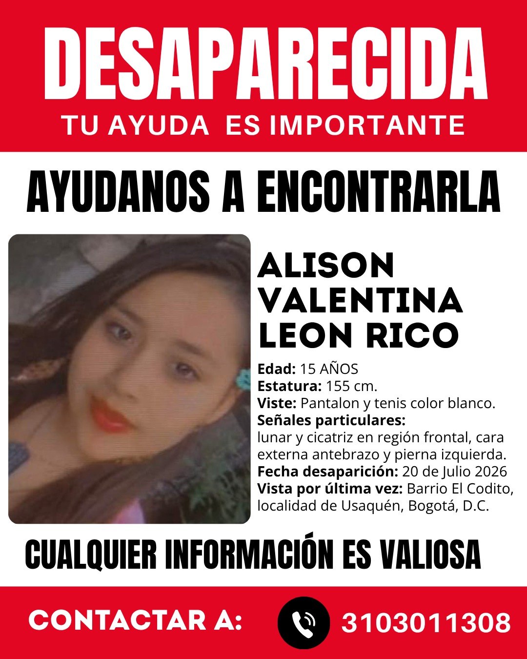 Foto de Alison Valentina León Rico