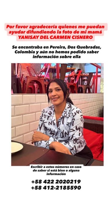 Foto de YANISAY DEL CARMEN CISNERO CENTENO