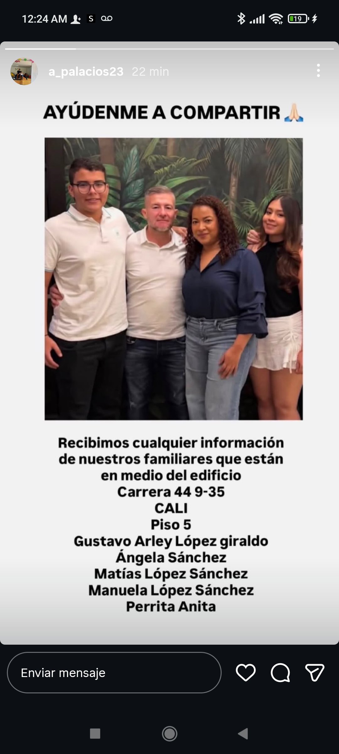 Foto de Manuela Lopez, Gustavo Arley Lopez, Angela Sanchez, Matias Lopez Lopez