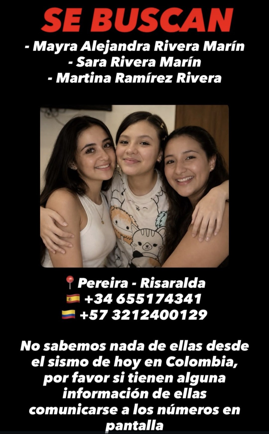 Foto de Mayra Sara y Martina Rivera Marin