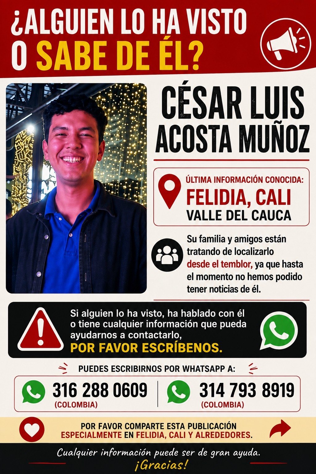 Foto de Cesar Luis Acosta Munoz
